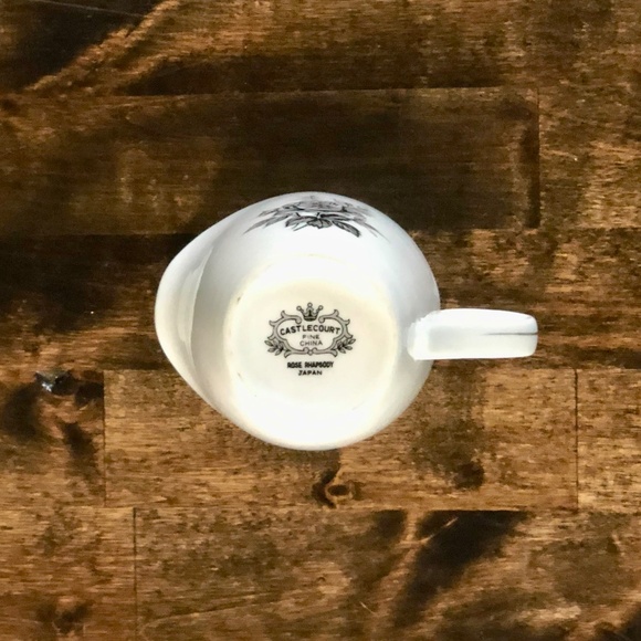 Vintage 1950’s Platinum ‘Rose Rhapsody’ Cream Server by Castlecourt Fina China - Picture 6 of 6